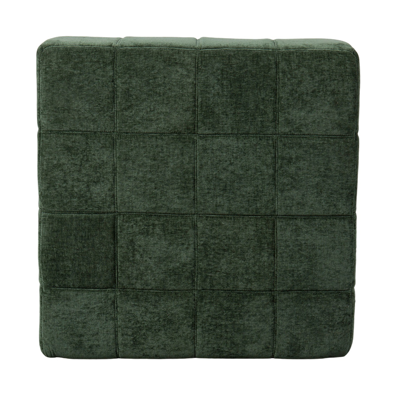 Oversized enkelt fuldskumsofa i smaragdgrøn fløjlsbukser med blokdesign
