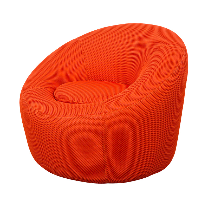 Enkelt fuldskum æggeskalsformet omsluttende sofa med åndbart meshstof