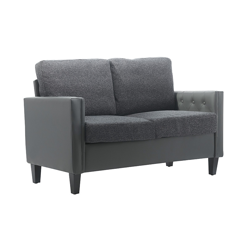 Mørkeblå Star Patchwork lædersofa