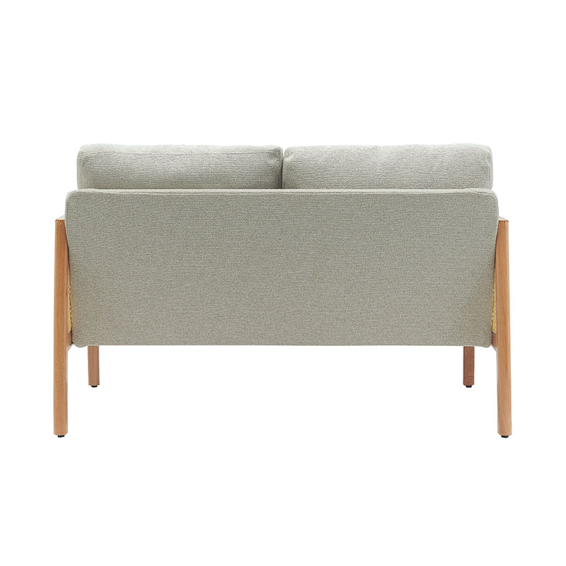Rattan armlæn linned sofa
