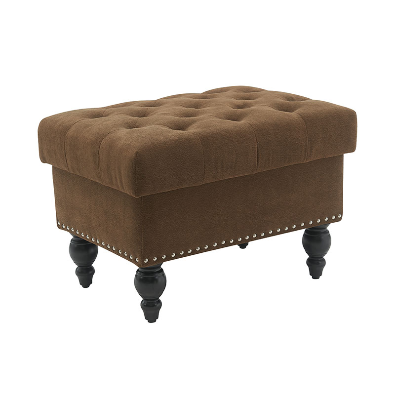 Fairy Tale Square Teddy Brown stof Opbevaringsskammel Fairy Tale Square Teddy Brown stof Opbevaringsskammel