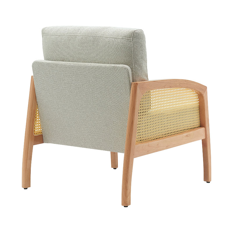 Rattan armlæn linned sofa